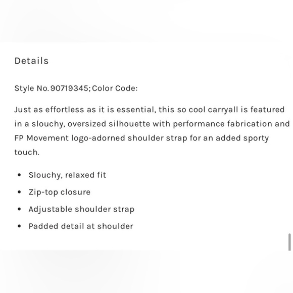 NWT Free People Movement All Day Carryall Bag - Picture 5 of 13